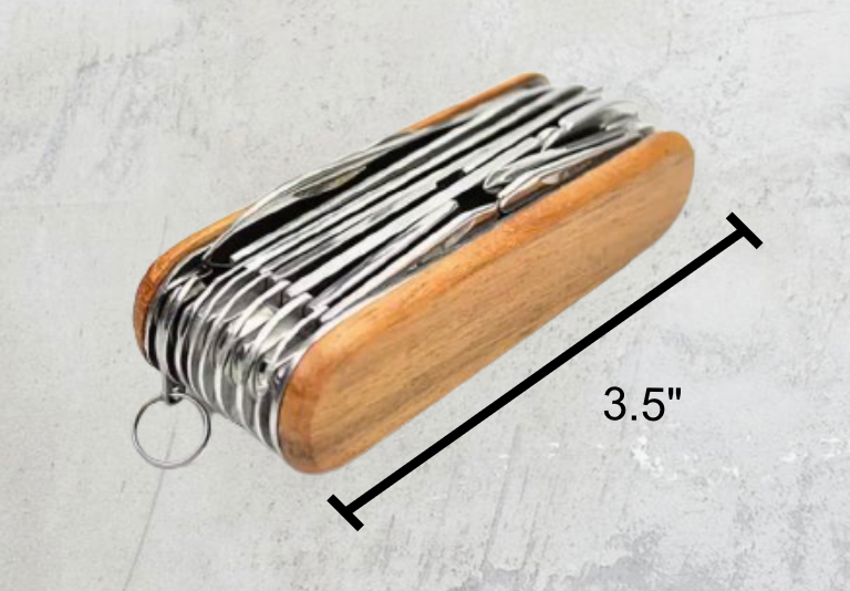 Premium Multi-Tool Swiss Army Knife with Wooden Handle – 15 Functions in Exquisite Gift Box