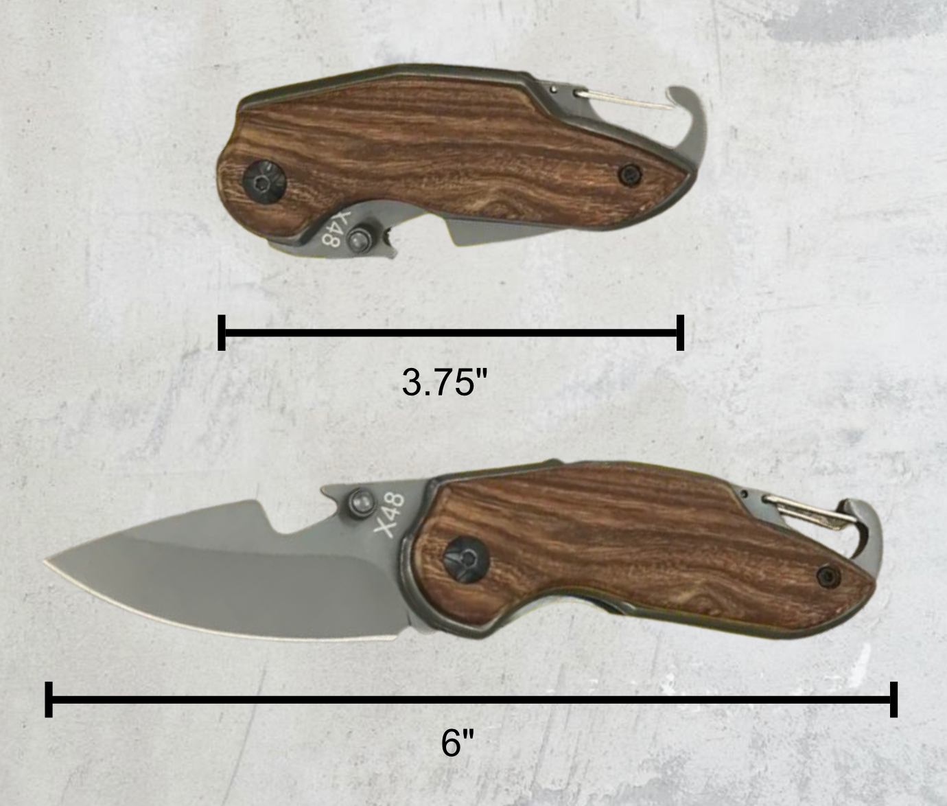 Engraved Pocket Knife – 6" Folding EDC Knife with Bottle Opener & Belt Clip, Stainless Steel Blade, Perfect Gift for Men, Camping, Hiking, and Survival
