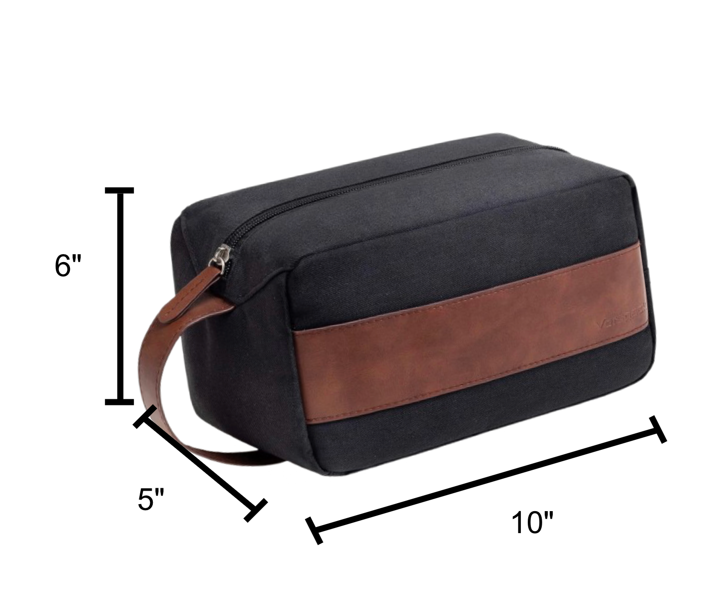 Men’s toiletry travel bag size guide – spacious and stylish for holding grooming essentials. A must-have addition to the groomsmen gift set.