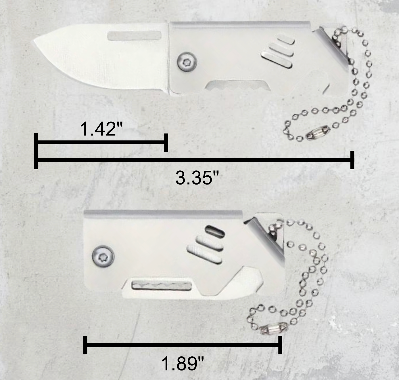 Mini Stainless Steel Folding Knife Keychain – Compact Pocket Knife with Bottle Opener, Portable Tool for Camping, Unpacking & Everyday Use