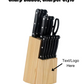 Custom Engraved 15-Piece High Carbon Stainless Steel Knife Set with Wooden Block