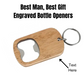 Custom engraved bottle opener with wood handle – a unique groomsmen gift. Ideal for weddings, best man presents, and personalized keepsakes.