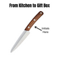 Custom engraved 4.6-inch chef’s knife with high-carbon stainless steel blade and ergonomic wood handle. Personalized gift for chefs and home cooks.