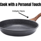 Custom Engraved Nonstick Frying Pan – Swiss Granite Coating, 9.5" Omelet Pan with Comfortable Woodgrain Handle