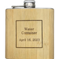 Engraved Flask with 'Water Container' and 'April 16, 2023'