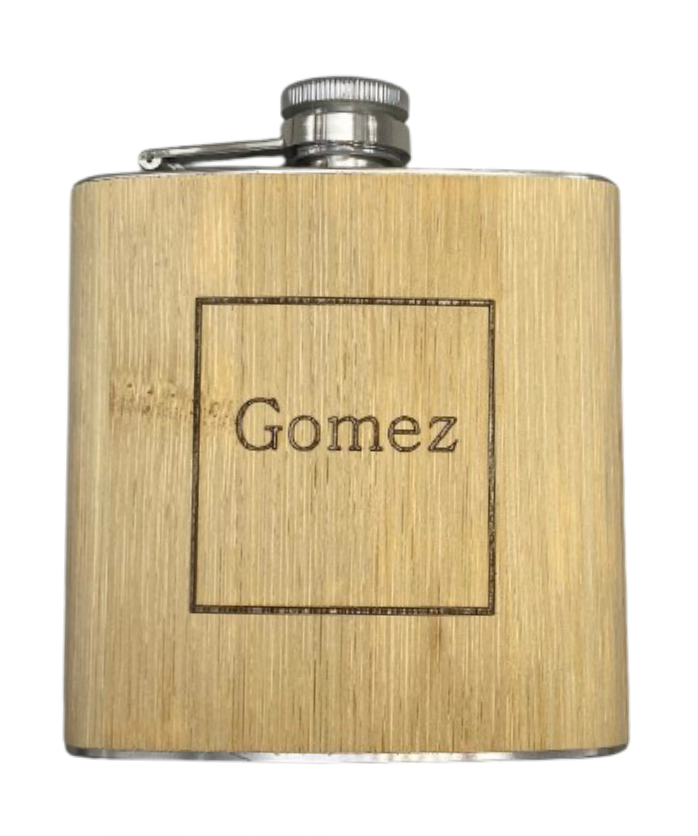 Engraved Flask with 'Gomez'