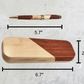 wooden display box with dimensions of 6.7”x2.1” and a 5.7” premium ballpoint pen. Both items shown with size labels.