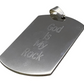 Engraved stainless steel pendant featuring the text 'God is my rock' in elegant lettering.