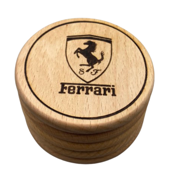 errari Logo Coasters - Stack of 5 Circular Outlines with Full Horse Logo