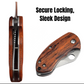 Folding pocket knife with secure lock feature – custom engraving available for names, initials, or logos.
